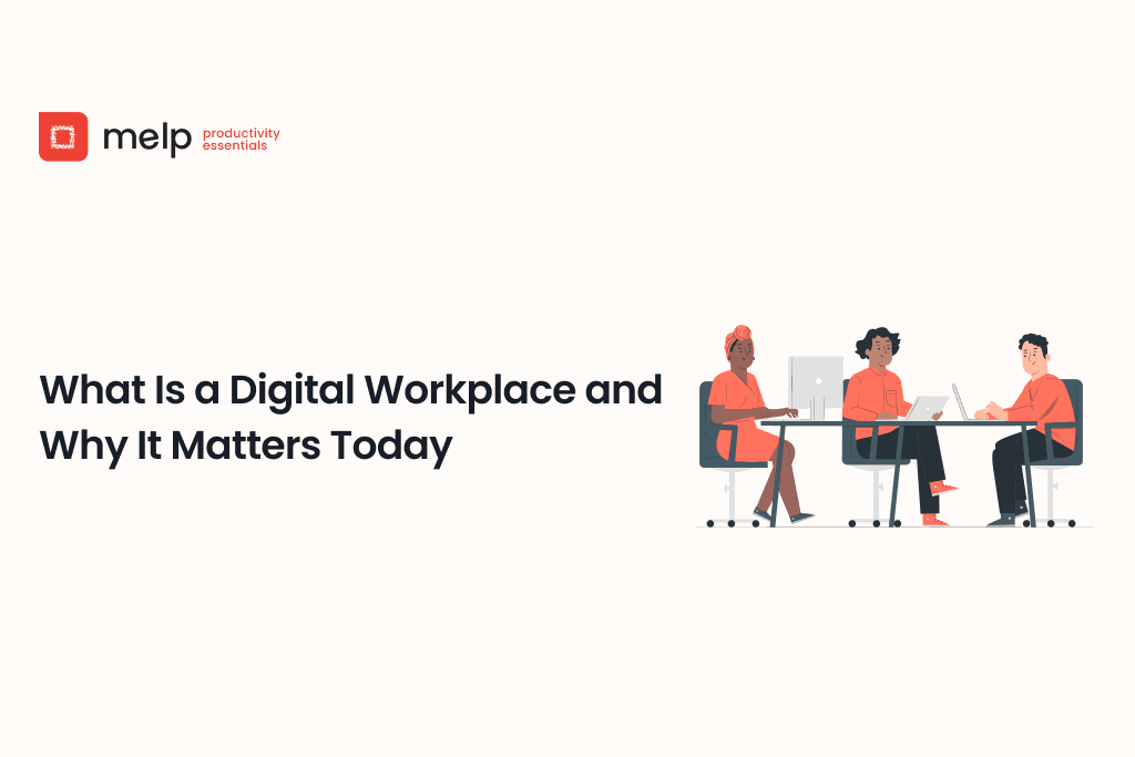 Office team working together with laptops, illustrating the concept of a digital workplace